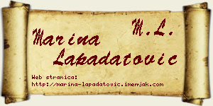Marina Lapadatović vizit kartica
